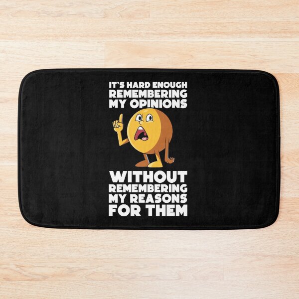 Item preview, Confused emoji sarcastic quote – “It’s hard enough remembering my opinions” funny relatable design (on dark colors) designed and sold by messy-nessie.