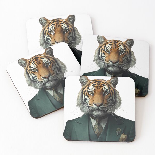Item preview, Victorian Gentleman Tiger Portrait designed and sold by EnviousPrints.