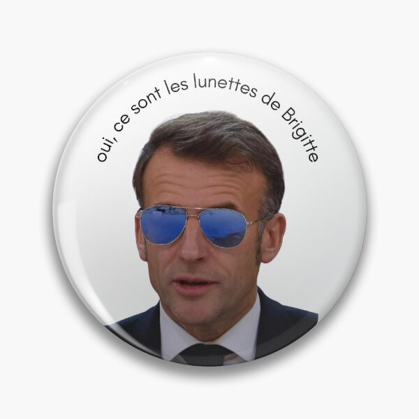 Item preview, Even Emmanuel Macron wearing sunglasses designed and sold by Crealice.