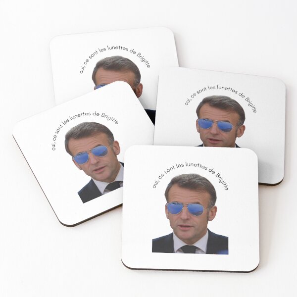 Item preview, Even Emmanuel Macron wearing sunglasses designed and sold by Crealice.