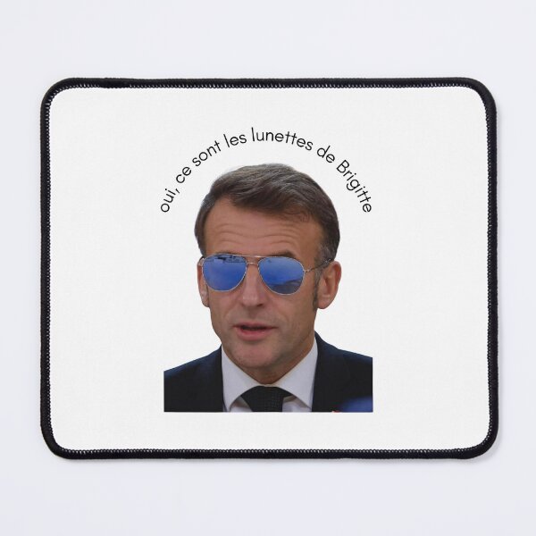 Item preview, Even Emmanuel Macron wearing sunglasses designed and sold by Crealice.