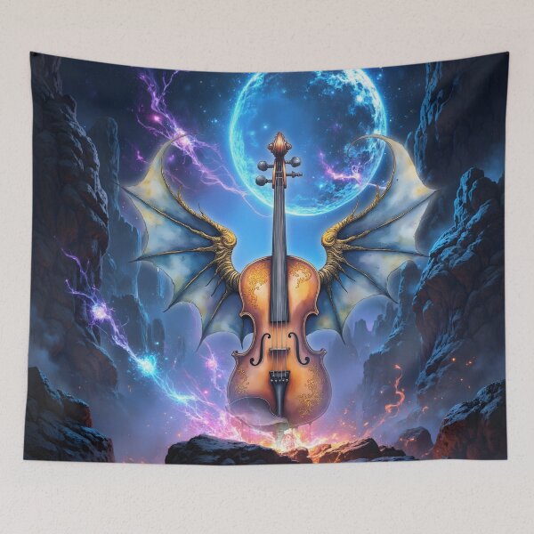 Item preview, The Winged Violin of Moonlit Realms designed and sold by nicky2342.