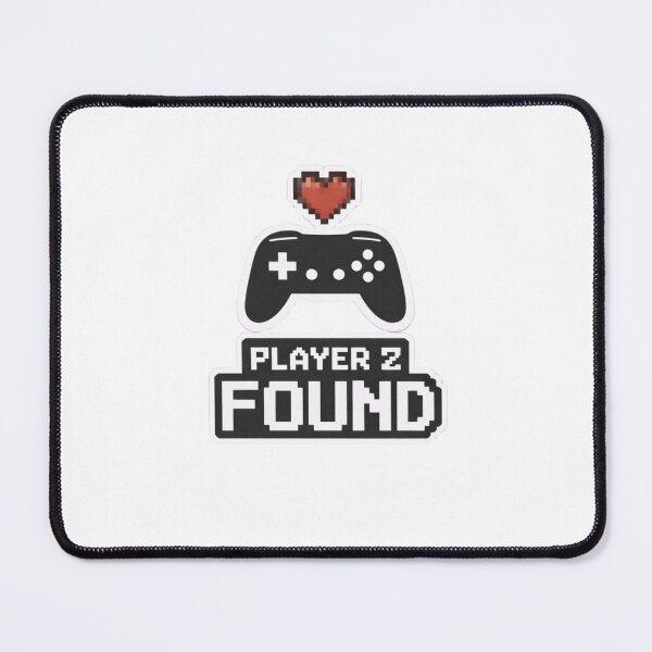 Item preview, Player 2 Found Gamer Valentine Quote with Controller and Pixel Heart designed and sold by Lumiart1408.