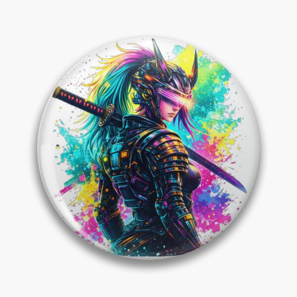 Item preview, Neon Cyber Samurai Girl designed and sold by the-dovlat.