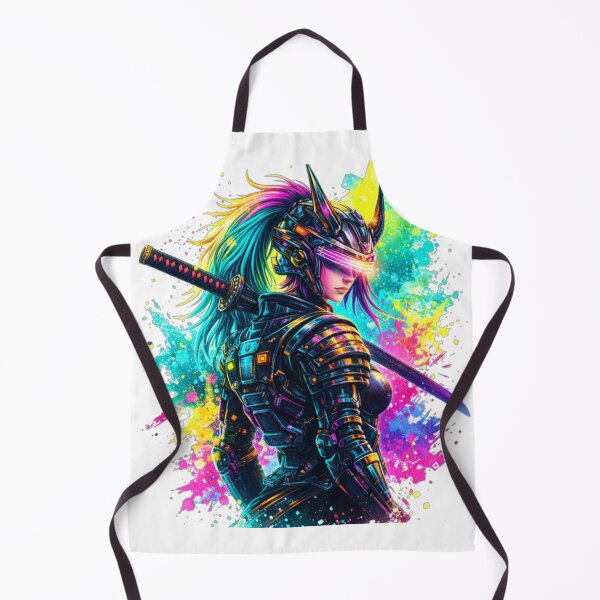 Artikelvorschau, Neon Cyber Samurai Mädchen entworfen und verkauft von the-dovlat.