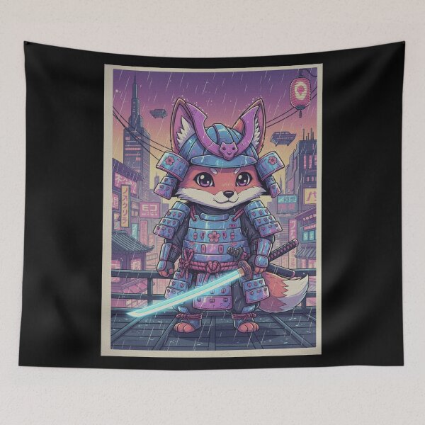 Item preview, Cyberpunk Samurai Fox Guardian designed and sold by FoxVibes.