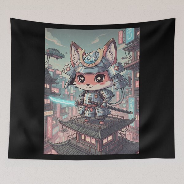 Item preview, Cyberpunk Kitsune Ronin designed and sold by FoxVibes.