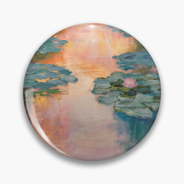 Item preview, Claude Monet Water Lilies Painting | Impressionist Pond with Bridge | Tranquil Fine Art Print designed and sold by Tamas Das.