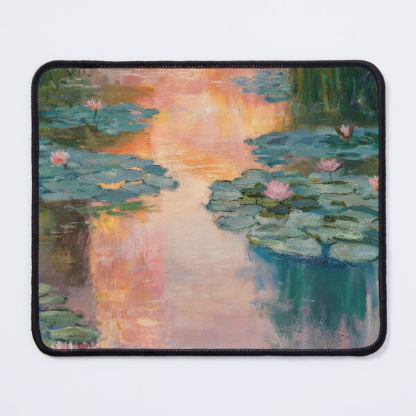Item preview, Claude Monet Water Lilies Painting | Impressionist Pond with Bridge | Tranquil Fine Art Print designed and sold by Tamas Das.