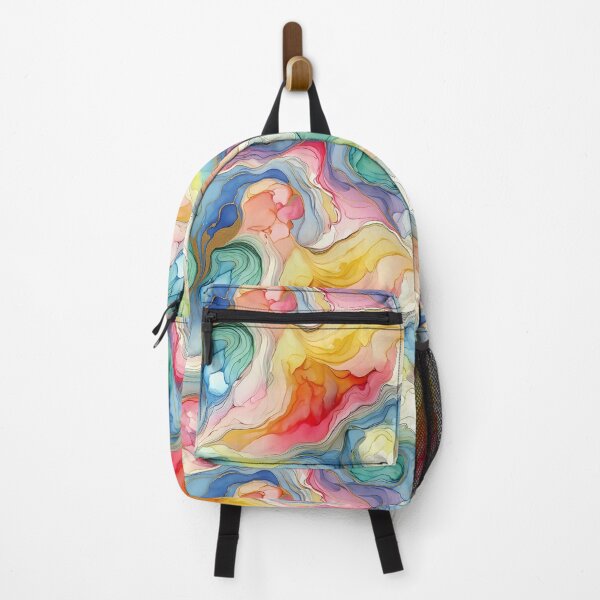Item preview, Pastel Rainbow Alcohol Ink Abstract Flow designed and sold by FunnyTeeByMe.
