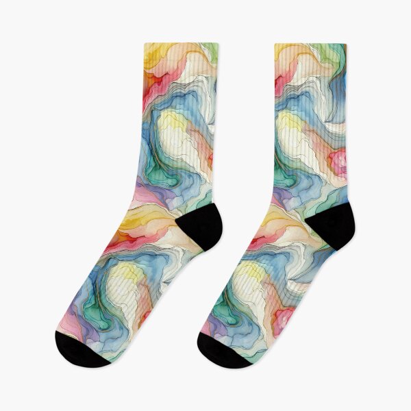 Item preview, Pastel Rainbow Alcohol Ink Abstract Flow designed and sold by FunnyTeeByMe.