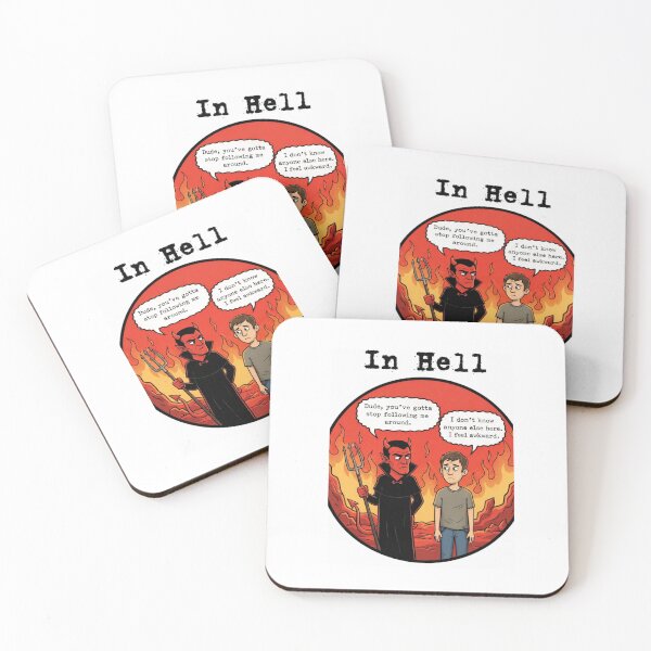 Item preview, In Hell Funny Devil Social Anxiety Comic Art designed and sold by Scro-Ciob-Shop.