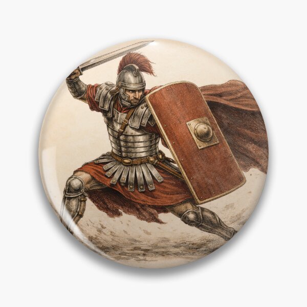 Item preview, Roman Legionnaire Battle Warrior Illustration designed and sold by Retr0Tshirts.