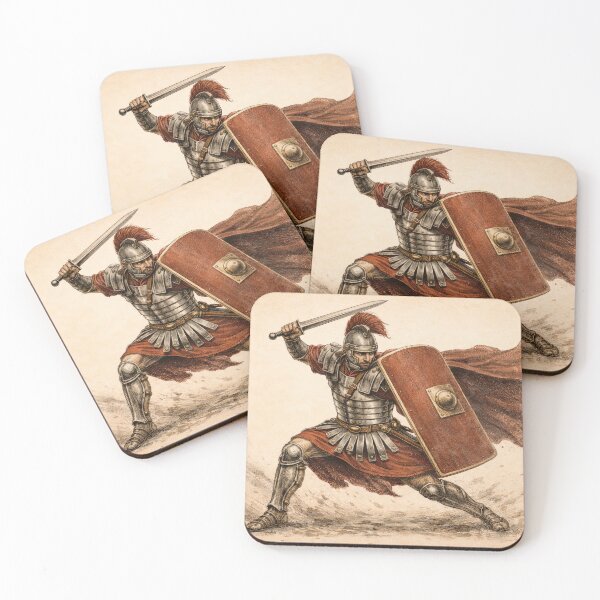 Item preview, Roman Legionnaire Battle Warrior Illustration designed and sold by Retr0Tshirts.