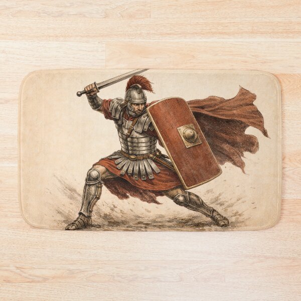 Item preview, Roman Legionnaire Battle Warrior Illustration designed and sold by Retr0Tshirts.