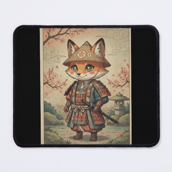 Item preview, The Valiant Sakura Fox Samurai designed and sold by FoxVibes.
