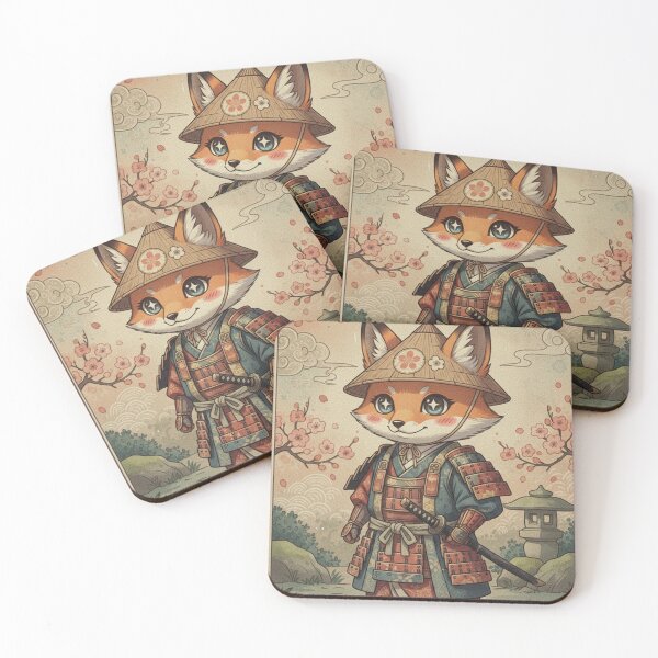 Item preview, The Valiant Sakura Fox Samurai designed and sold by FoxVibes.