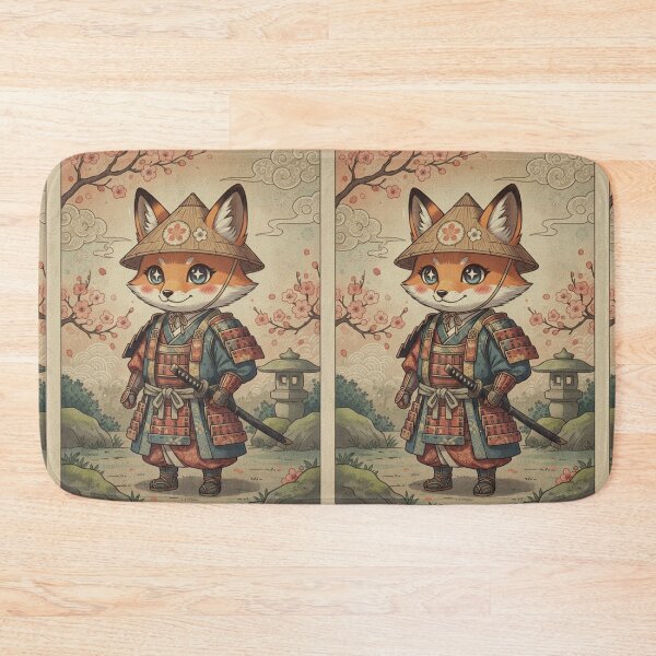 Item preview, The Valiant Sakura Fox Samurai designed and sold by FoxVibes.