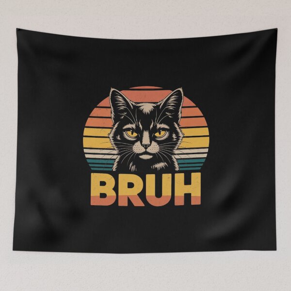Item preview, Meme saying Bruh Cat Men Women Kids designed and sold by FadeOfThrone.