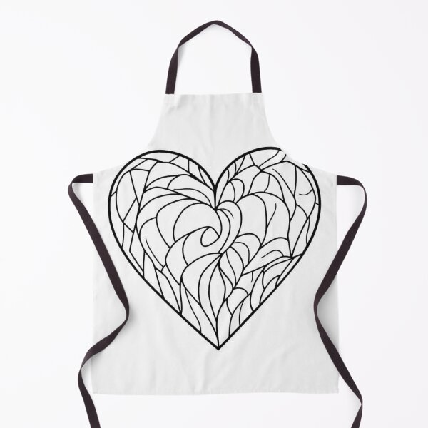Item preview, Heart shaped Relaxing Black and White Line Art designed and sold by Kookyclan.