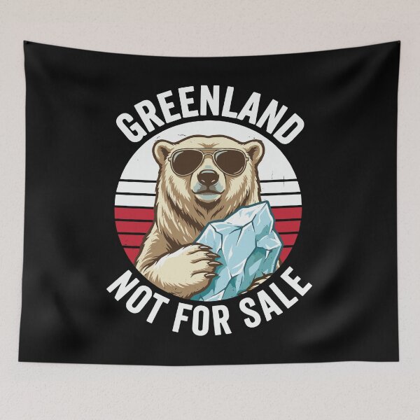 Item preview, Greenland Not for Sale Greenland Flag Bear Greenlanders designed and sold by Artifyo.