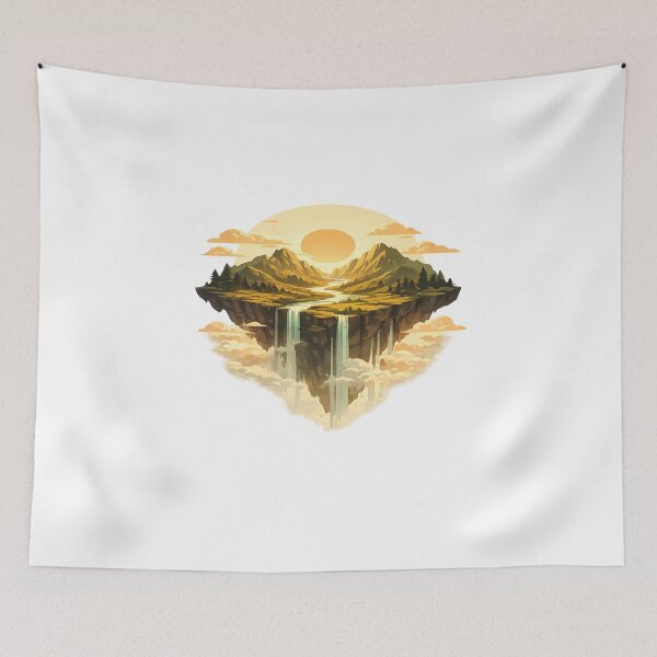 Item preview, Floating Valley Fantasy Landscape designed and sold by Artistmonkey345.