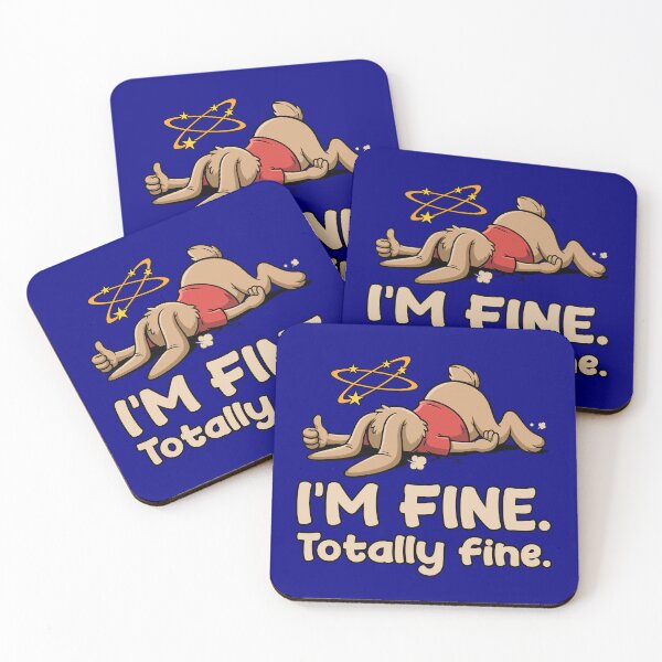 Item preview, Funny Exhausted Bunny Cartoon – I’m Fine Humor designed and sold by Infinitee8hirts.