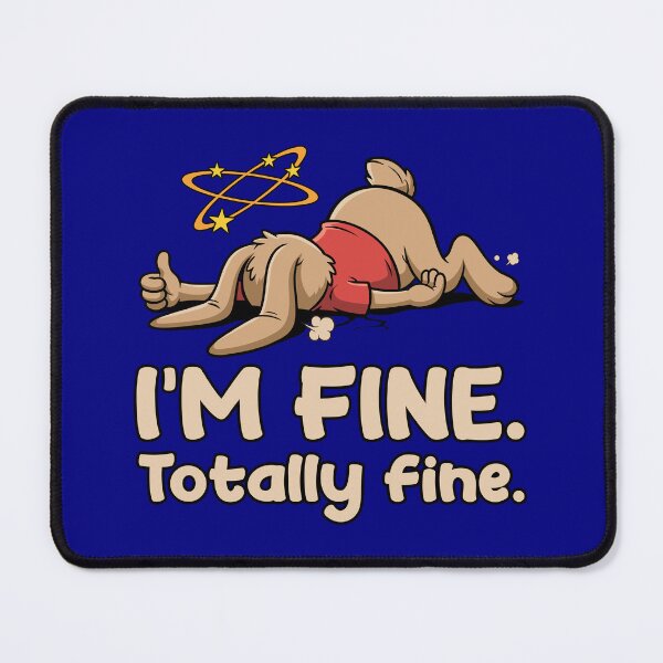 Item preview, Funny Exhausted Bunny Cartoon – I’m Fine Humor designed and sold by Infinitee8hirts.