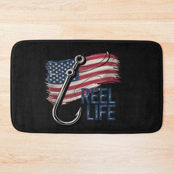 Item preview, Grunge American Flag Fisherman Graphic, Fishing Reel Life designed and sold by lamsaoniutoi.
