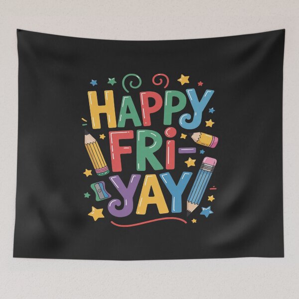 Item preview, Happy Fri-Yay Teacher Fry Yay Friday Weekend Cute Fri-Yay designed and sold by lamsaoniutoi.