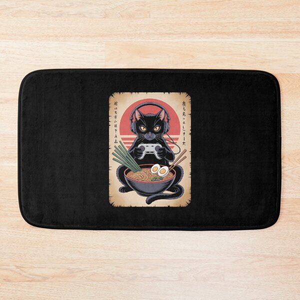 Item preview, Japanese Cat Gamer Controller Ramen Gaming designed and sold by TikCore.