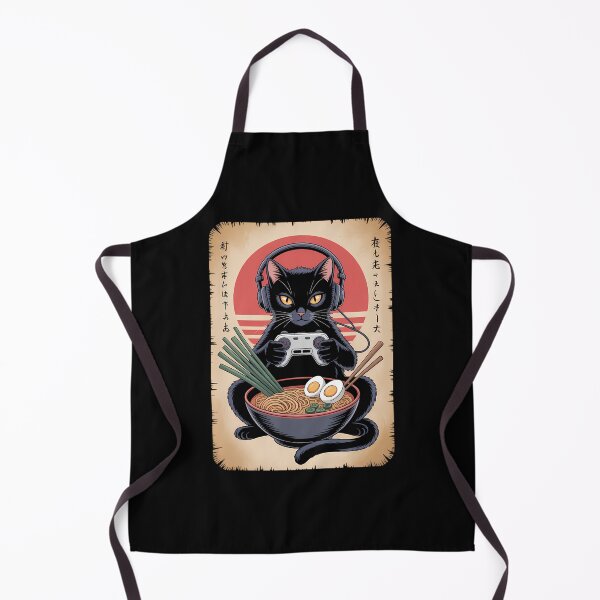 Item preview, Japanese Cat Gamer Controller Ramen Gaming designed and sold by TikCore.