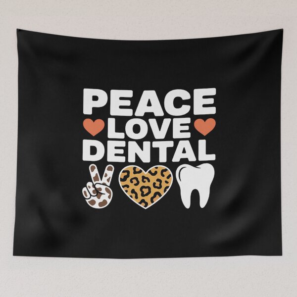 Item preview, Leopard Peace Love Dental Cute Dentist Heart designed and sold by TikCore.