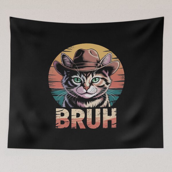 Item preview, Cat Bruh Meme Cowboy Cat Western Teens Kids designed and sold by MarryIsMonth.