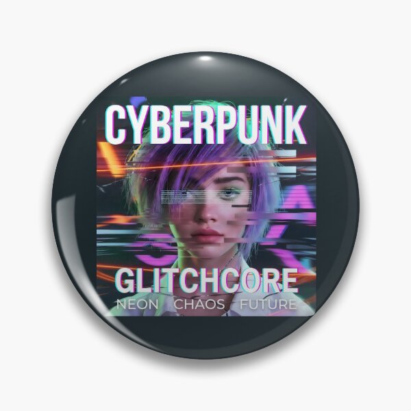 Item preview, Cyberpunk Glitchcore Aesthetic Female Portrait Neon Future Art designed and sold by SplashTastic.