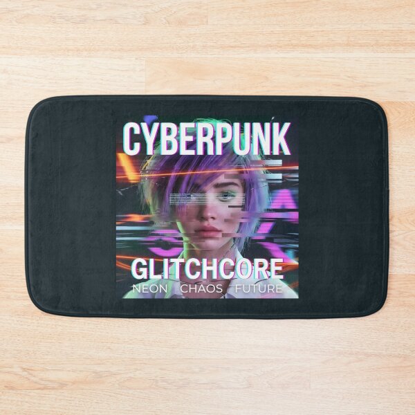 Item preview, Cyberpunk Glitchcore Aesthetic Female Portrait Neon Future Art designed and sold by SplashTastic.