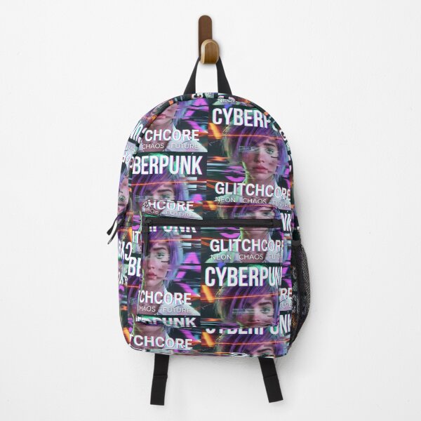Item preview, Cyberpunk Glitchcore Aesthetic Female Portrait Neon Future Art designed and sold by SplashTastic.