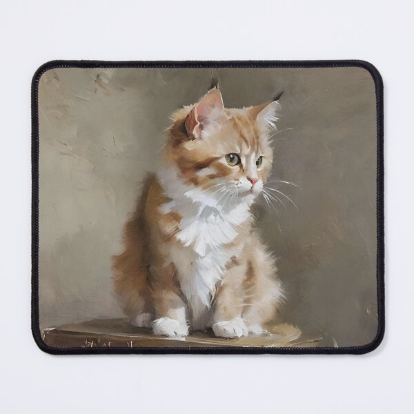 Item preview, Orange and White Kitten on Books designed and sold by magdalashore.