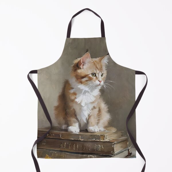 Item preview, Orange and White Kitten on Books designed and sold by magdalashore.