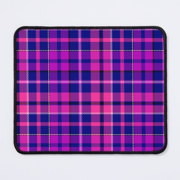 Item preview, Pink and Purple Tartan Plaid On Blue Background designed and sold by PatternTitan.