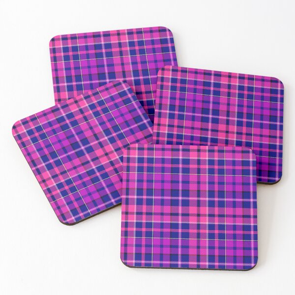 Item preview, Pink and Purple Tartan Plaid On Blue Background  designed and sold by PatternTitan.