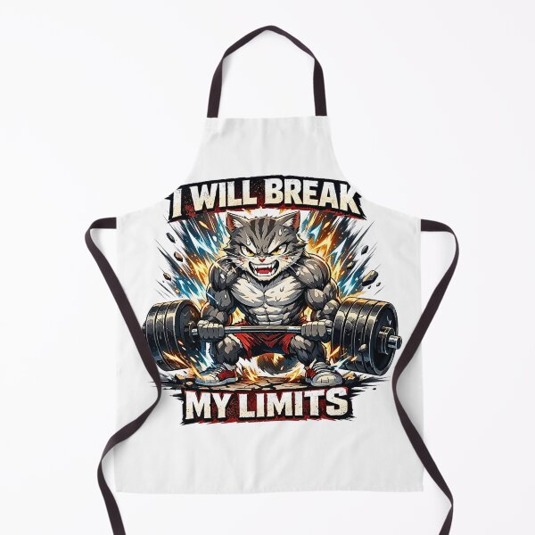 Item preview, Cat Weightlifting Anime T-Shirt – I Will Break My Limits designed and sold by khadija19art.