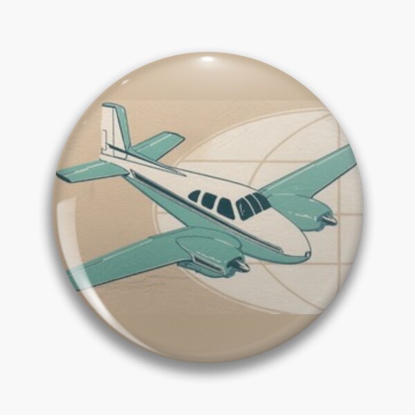 Item preview, vintage twin beech bonanza flight manual art airplane designed and sold by PilotandPlane.