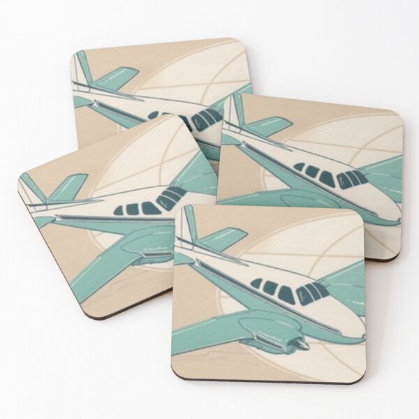 Item preview, vintage twin beech bonanza flight manual art airplane designed and sold by PilotandPlane.
