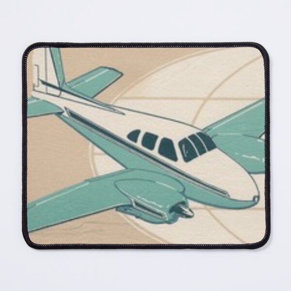 Item preview, vintage twin beech bonanza flight manual art airplane designed and sold by PilotandPlane.