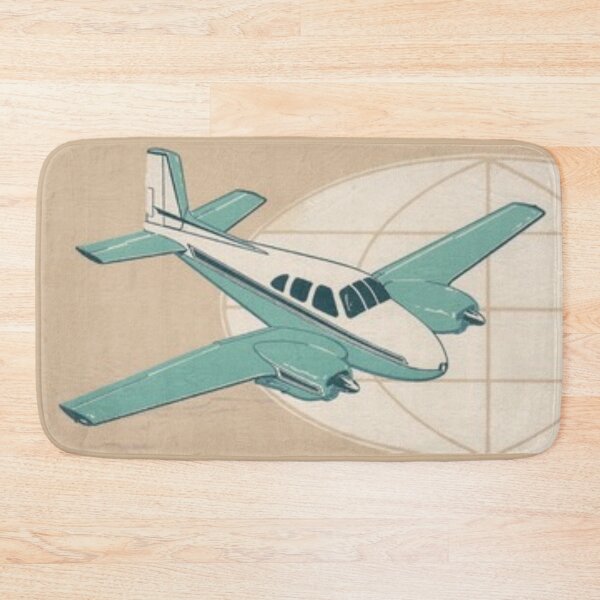 Item preview, vintage twin beech bonanza flight manual art airplane designed and sold by PilotandPlane.