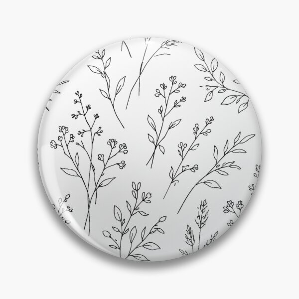 Item preview, Seamless Forest Herbs Botanical Line Art Pattern designed and sold by Fernova.