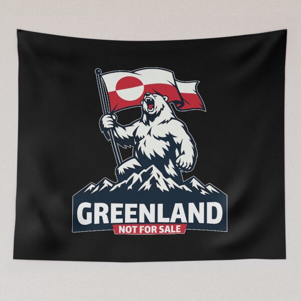 Item preview, Greenland Not for Sale Greenland Flag Bear Greenlanders designed and sold by Artifyo.