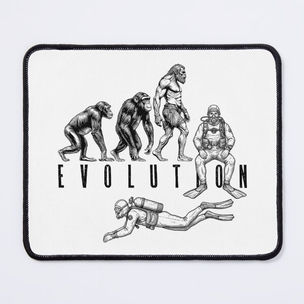 Item preview, Scuba Diving Diver Evolution Funny Vintage Neanderthal Ape designed and sold by GrandeDuc.