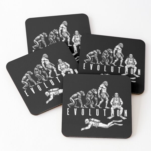 Item preview, Scuba Diving Diver Evolution Funny Vintage Neanderthal Ape designed and sold by GrandeDuc.